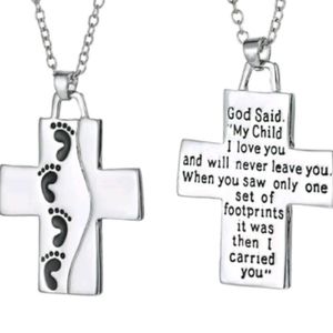 SILVER CROSS NECKLACE/BABY CROSS NWOT